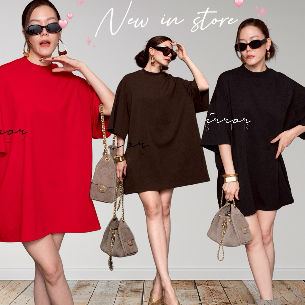 MirrorsisteR 51119.5 เสื้อโอเวอร์ไซส์ทรงเกาหลี แขนสโลป