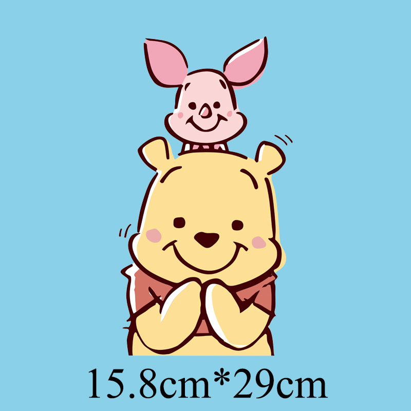 ตัวรีดติดเสื้อ👕Iron on Patches 👕ลายการ์ตูน ลาย แมว หมีพูห์ อียอ พิกเล็ท โปเกม่อน ปิกาจู