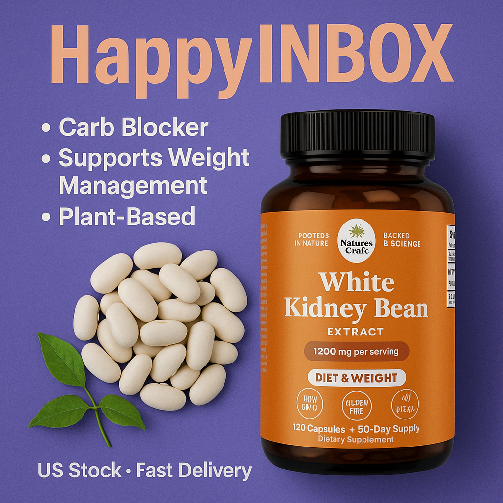 White Kidney Bean Extract 60 Capsules | Digestive & Energy Support | Non-GMO