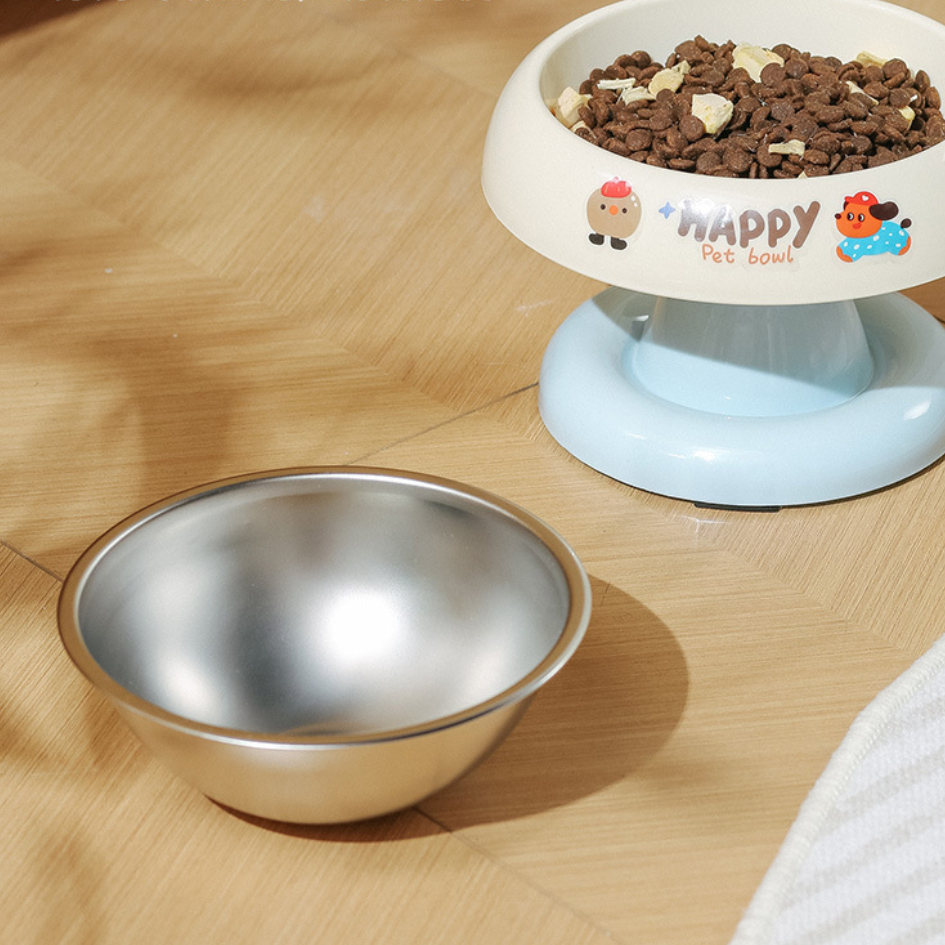 ถ้วยอาหารสัตว์เลี้ยง ถ้วยข้าวแมว ถ้วยข้าวสุนัข ถ้วยข้าวสัตว์เลี้ยง ชามอาหารสัตว์เลี้ยง ชามสแตนเลส ถอดออกได้ มียางกันลื่น - รูปที่ 3