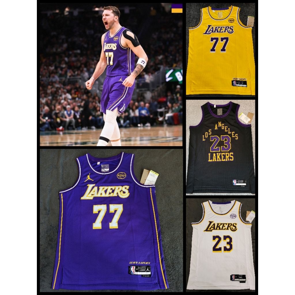 🇹🇭เสื้อบาสเกตบอล NBA งานอัดร้อน LA Lakers LeBron James Luka DONČIĆ