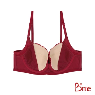 B'me เสื้อชั้นในมีโครง level 1 ฟองบาง รุ่น ME1C68 สีนู้ด สีแดง (ลูกไม้ลาย Narcissus)