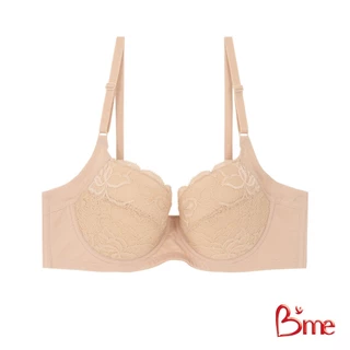 B'me เสื้อชั้นในมีโครง level 1 ฟองบาง รุ่น ME1C68 สีนู้ด สีแดง (ลูกไม้ลาย Narcissus)