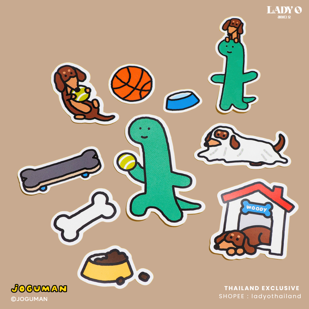 JOGUMAN Sticker Di-Cut Set 10P - Have You Seen My Dog สติกเกอร์ไดคัท