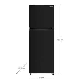 Hitachi ฮิตาชิ ตู้เย็น 2 ประตู 8.5 คิว 240 ลิตร Carbon Line รุ่น HRTN5255MFBBKTH