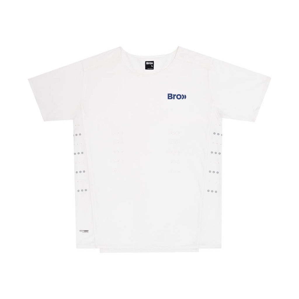 BROOO PRO RUNNING T-SHIRT OUT OF CONTROL WHITE