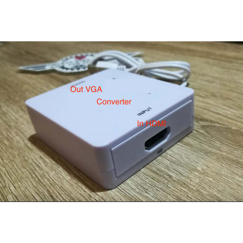 กล่องแปลงเครื่องเล่น วีดีโอ HDMI to VGA ต่อเข้าจอคอม จอคอมเก่า ไว้ดูหลังได้ แปลงจอคอมเก่าไว้ดู TV Bo