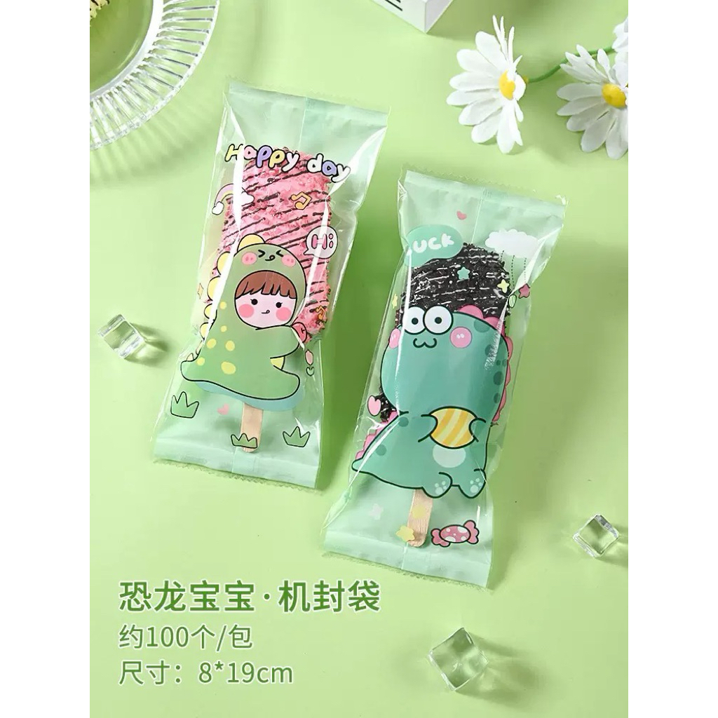 ถุงซีล ถุงไอศครีม size 8*19cm  1แพ็ค (95-100ใบ) คละลายตามภาพ