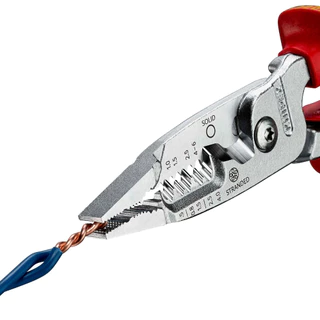 KNIPEX WireStripper 5-in-1 metric version VDE 200 mm คีมปอกสายไฟ metric version VDE 200 มม. รุ่น 1376200ME