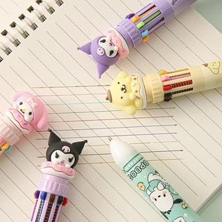 🔥ยกกล่อง36ชิ้น🔥 ปากกากดหลายสี 10 สี ปากกาลูกลื่น ปากกาหลายสี ปากกาลายการ์ตูน เครื่องเขียน ของแจก