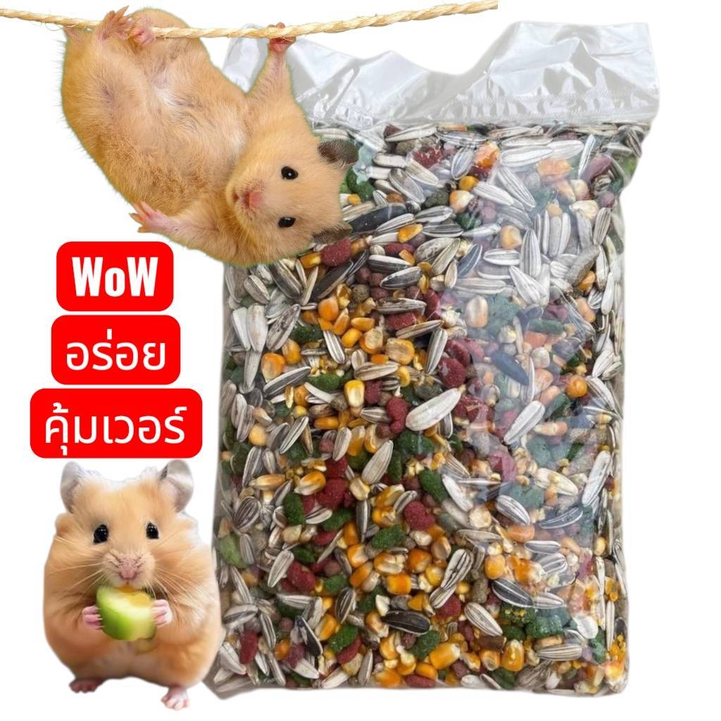 อาหารธัญพืชรวม​สำหรับหนู​ กระรอก​ กระแต​ นก​ ขนาด500กรัม.ค่ะ