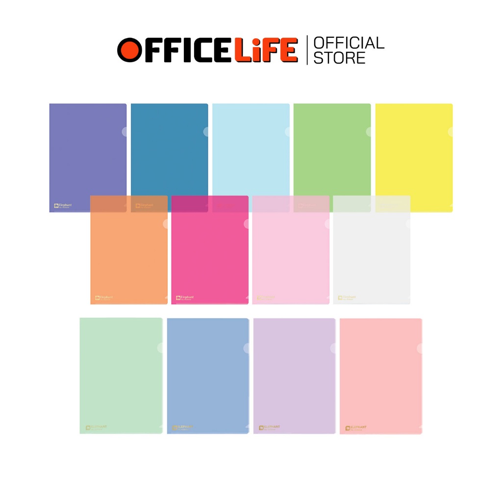 Elephant (ตราช้าง) แฟ้มซองพลาสติก แบบใส รุ่น 405 หนา 150 Mic. ขนาด A4 ( 12 ซอง / แพ็ค )