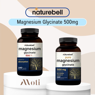 Naturebell Magnesium Glycinate 500mg, 240 Capsules