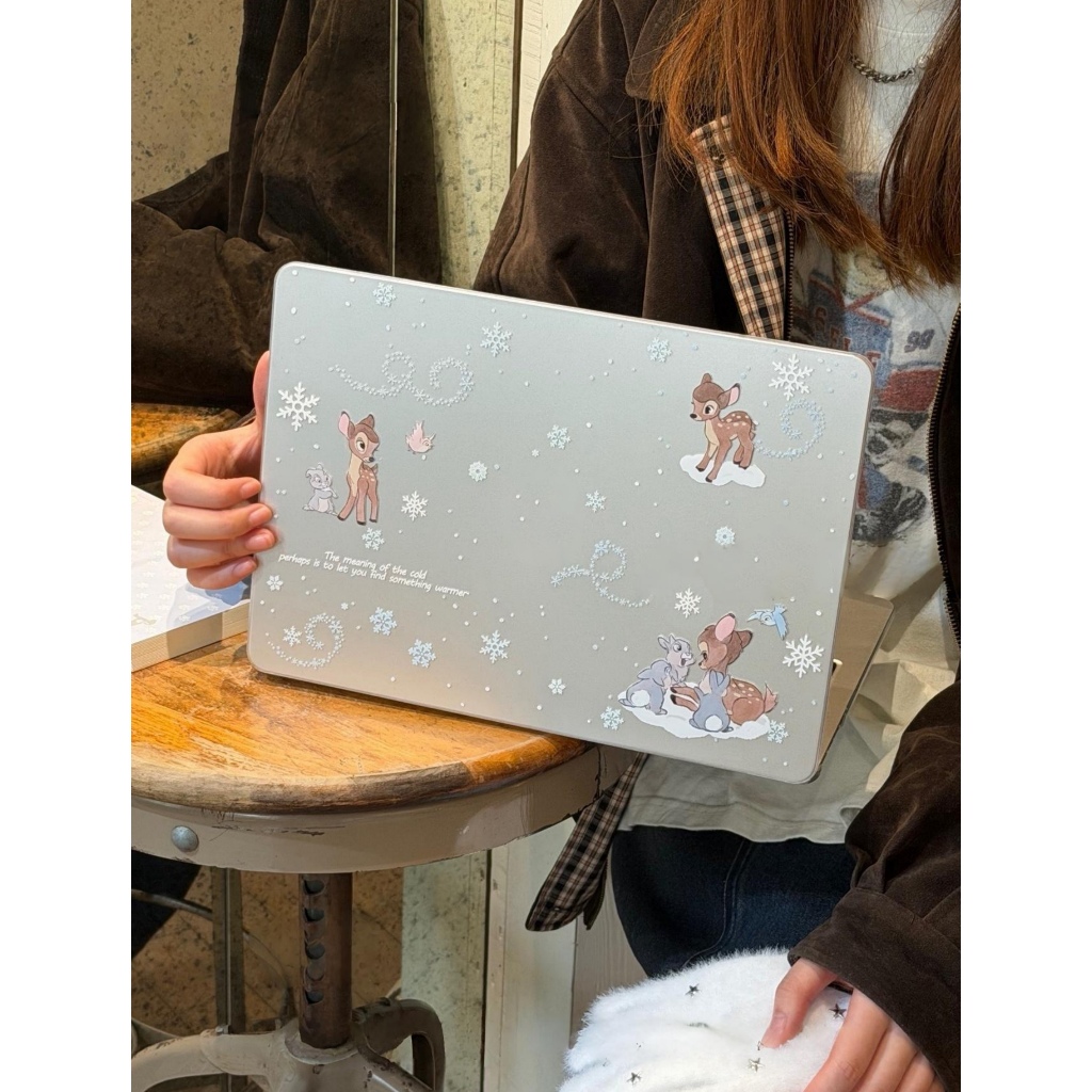 Miranda🚀พร้อมส่ง🚀เคสสำหรับแมคบุ๊คใส Bambi Glitter Neo13 Pro14 Pro16 M4 A3113 Air13 เคส MacBook Air15