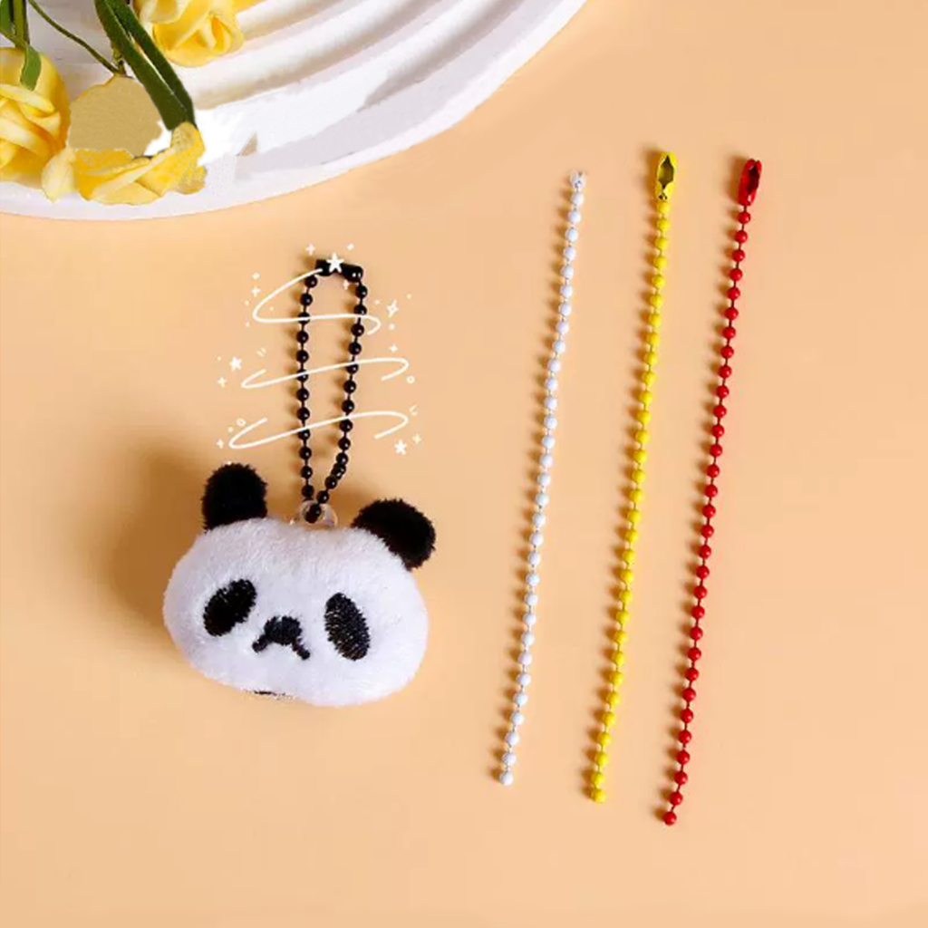 โซ่ไข่ปลา สายโซ่ลูกปัด ทรงกลม สีสดใส 10 ชิ้น สําหรับทําเครื่องประดับ พวงกุญแจ สร้อยข้อมือ - รูปที่ 3