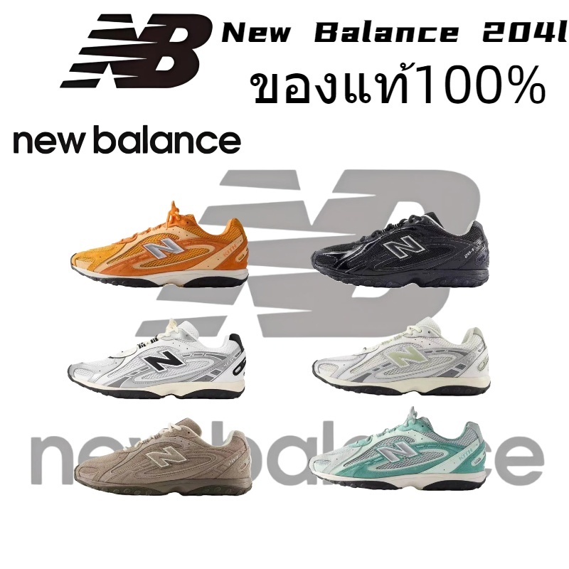 【ของแท้ 100%】New Balance 204L รองเท้ากีฬาสไตล์แฟชั่นสวมใส่สบาย ใส่ได้ทั้งชายและห