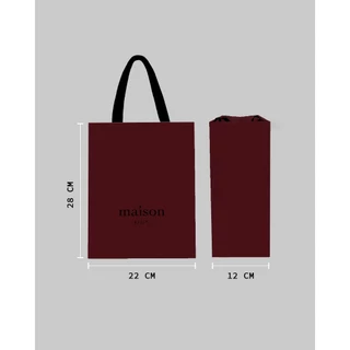 maison KEEPS | ถุง Shopping Bag | Burgundy | มีให้เลือก 2 Size