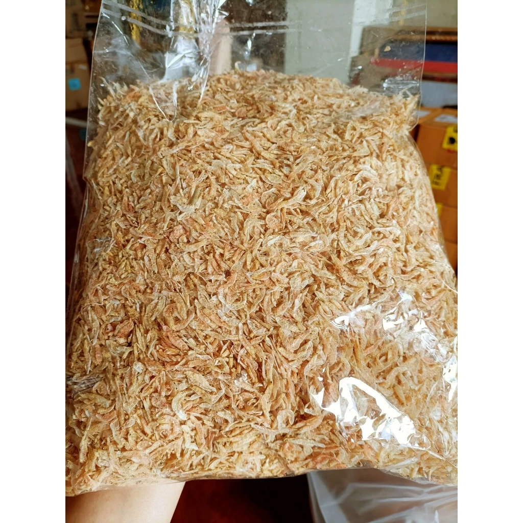 กุ้งฝอยขาวจากทะเล ไม่ใส่สี ไซส์กลาง รสจืด 500 กรัม