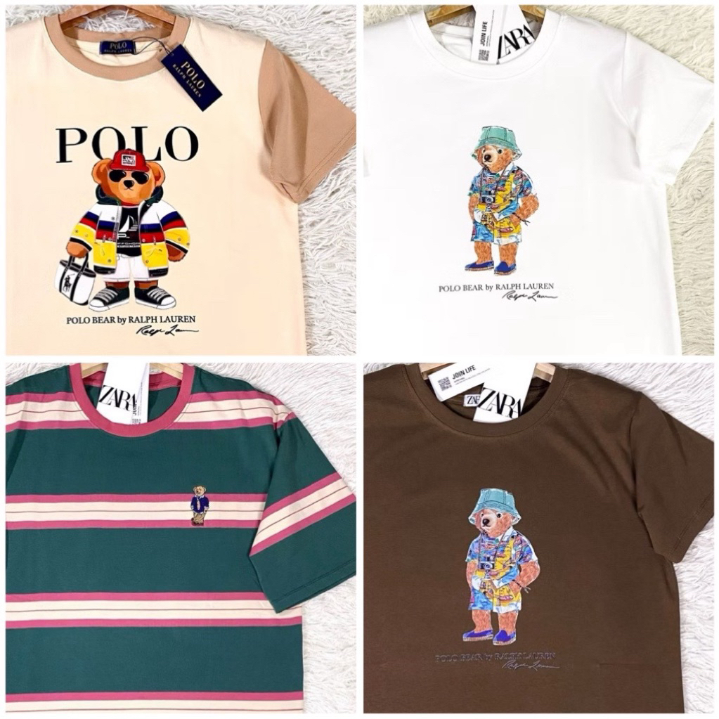 มือ1 เสื้อยืดแขนสั้น เสื้ิอหมี งาน dollydell