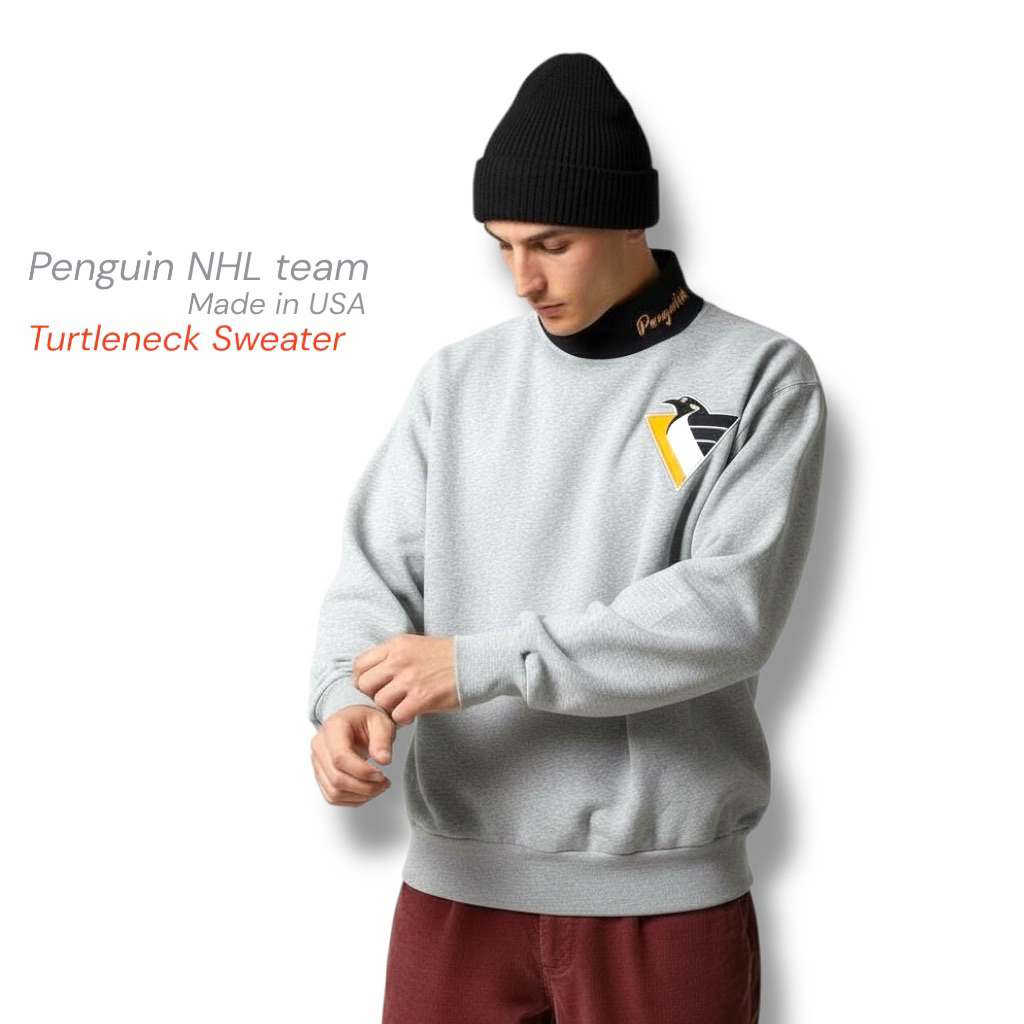 เสื้อสเวตเตอร์ คอเต่า กันหนาว Pittsburgh Penguins NHL