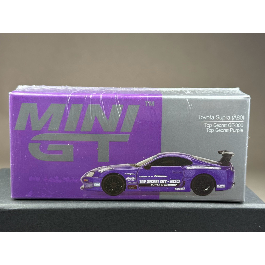 🔹Toyota Supra A80 Top Secret GT 300 Purple #1067 Scale 1:64 ยี่ห้อ Mini GT