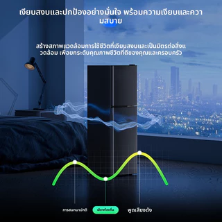 snowflk(สโนว์ฟลค์)ตู้เย็นขนาดเล็ก ใช้ในบ้าน สำหรับแช่เย็นและแช่แข็ง ออกแบบสองประตู ใช้ในหอพัก สามารถใส่นมแม่ได้【68-208】