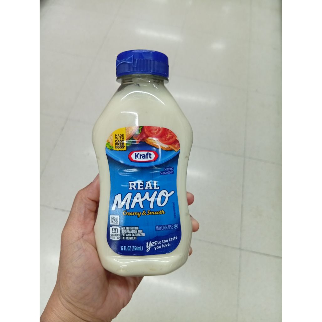 Kraft Real Mayo Creamy & Smooth  354ML มายองเนส 354 มิลลิลิตร