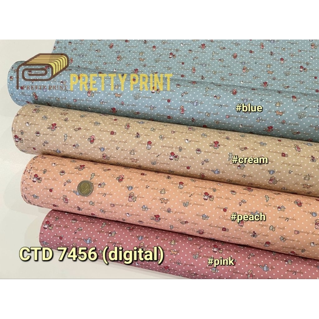 Cotton Poplin (cotton 100%) Digital CTD 7456 (ขายเป็นหลา)