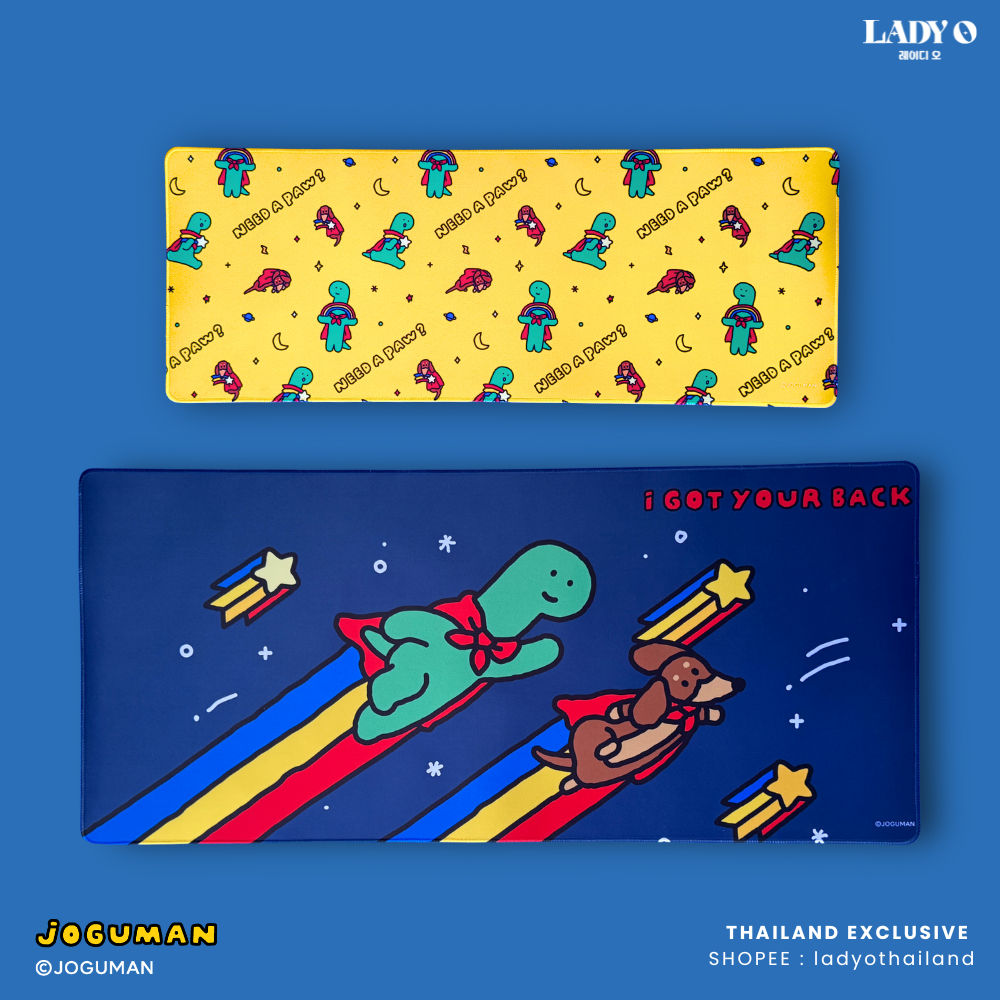 JOGUMAN Mouse Pad – Your Stubby Neighborhood (Blue/Yellow) แผ่นรองเม้าส์
