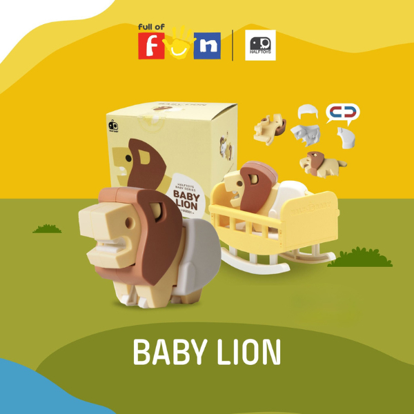 HALFTOYS (ฮาล์ฟทอยส์) Half Baby : Lion ของเล่นเสริมพัฒนาการเด็ก 3 ขวบขึ้นไป