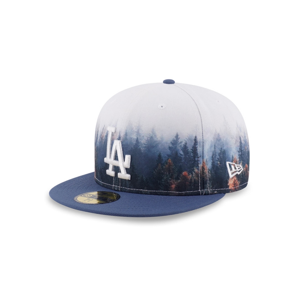 New Era หมวกรุ่น 59Fifty Pack - Forest Los Angeles Dodgers 2-Tone Muted Indigo Visor All-Over Print 