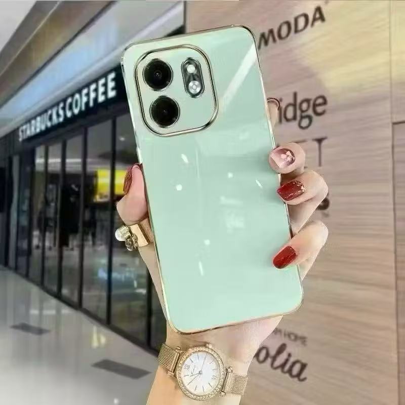เคสสีพื้น สำหรับ iNfinix Smart10 Plus Smart9 Smart8 Smart7 Smart5 HOT50i Hot40i Pop10 Spark GO1 Spark GO 2024ขอบเงา