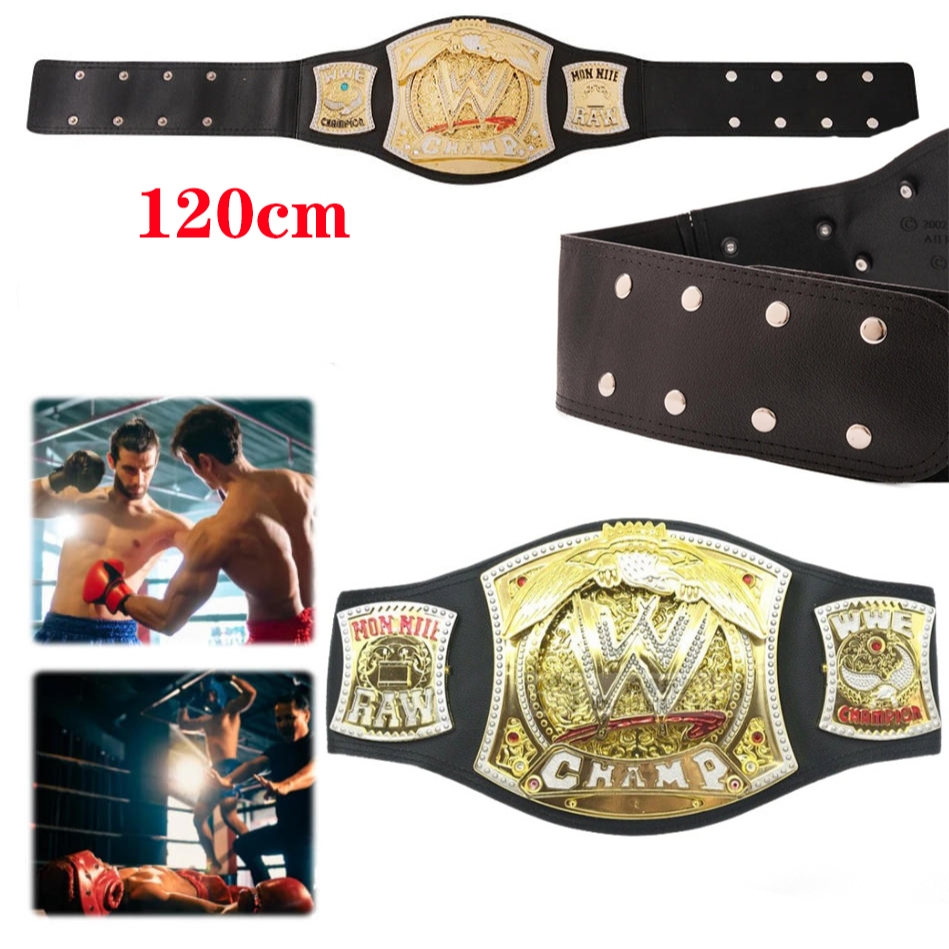 พร้อมส่ง ใหม่ WWE Championship เข็มขัดคอสเพลย์ มวยปล้ําอาชีพ สีทอง สําหรับเด็ก