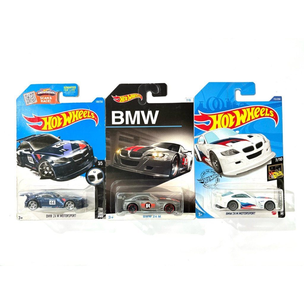 Hot Wheels | BMW Z4 M MOTORSPORT มี 2 สี = สีขาว สีน้ำเงิน | BMW Z4 M |‼️แพคยับ มุมยับ แพคไม่คม ไม่เ