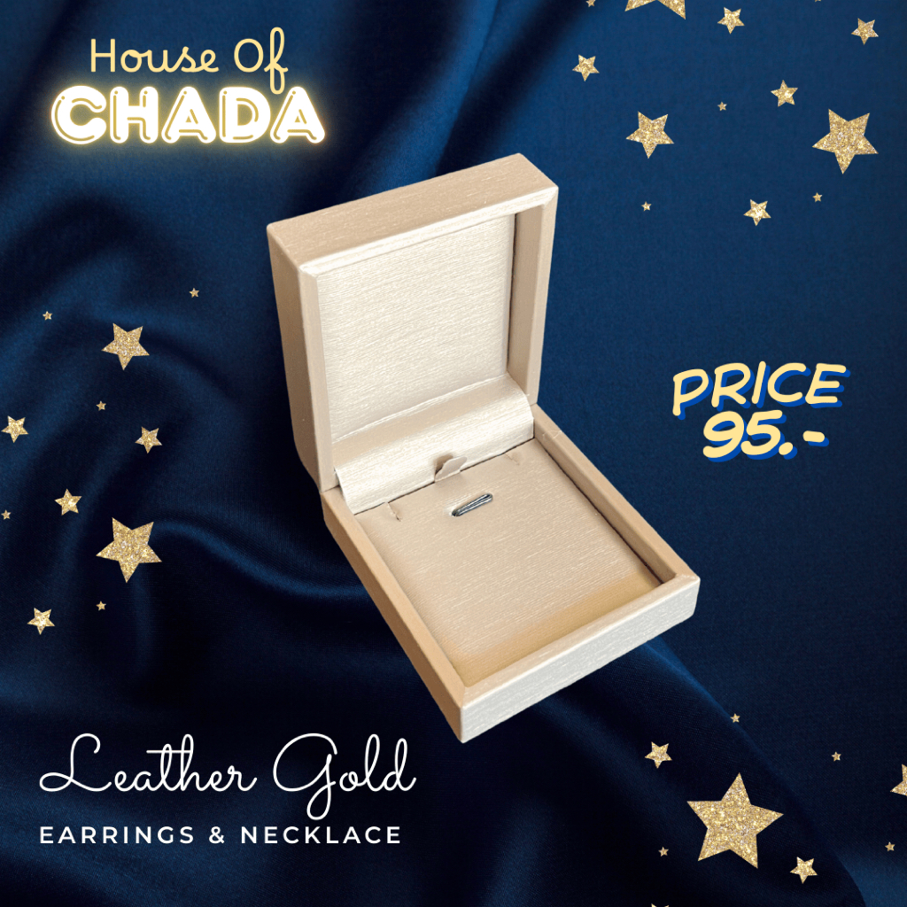 [พร้อมส่ง] กล่องต่างหู จี้ สร้อยคอ Premium กล่องหนัง บุหนังลายผ้าไหมด้านใน