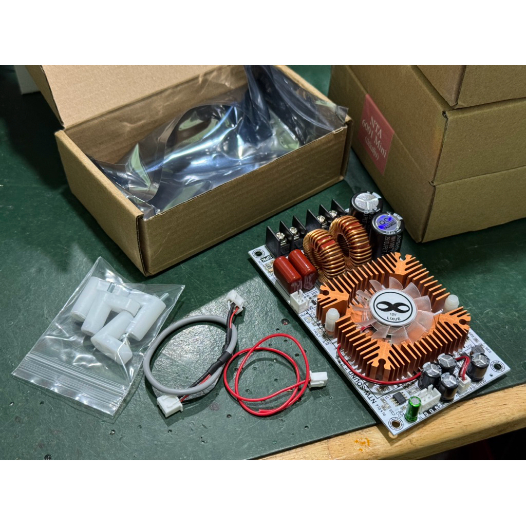 แอมป์ขับซับงานไทยNTA-6001Mini 600wแรงๆ ไฟเข้า 18-50vdc ลั่นๆ