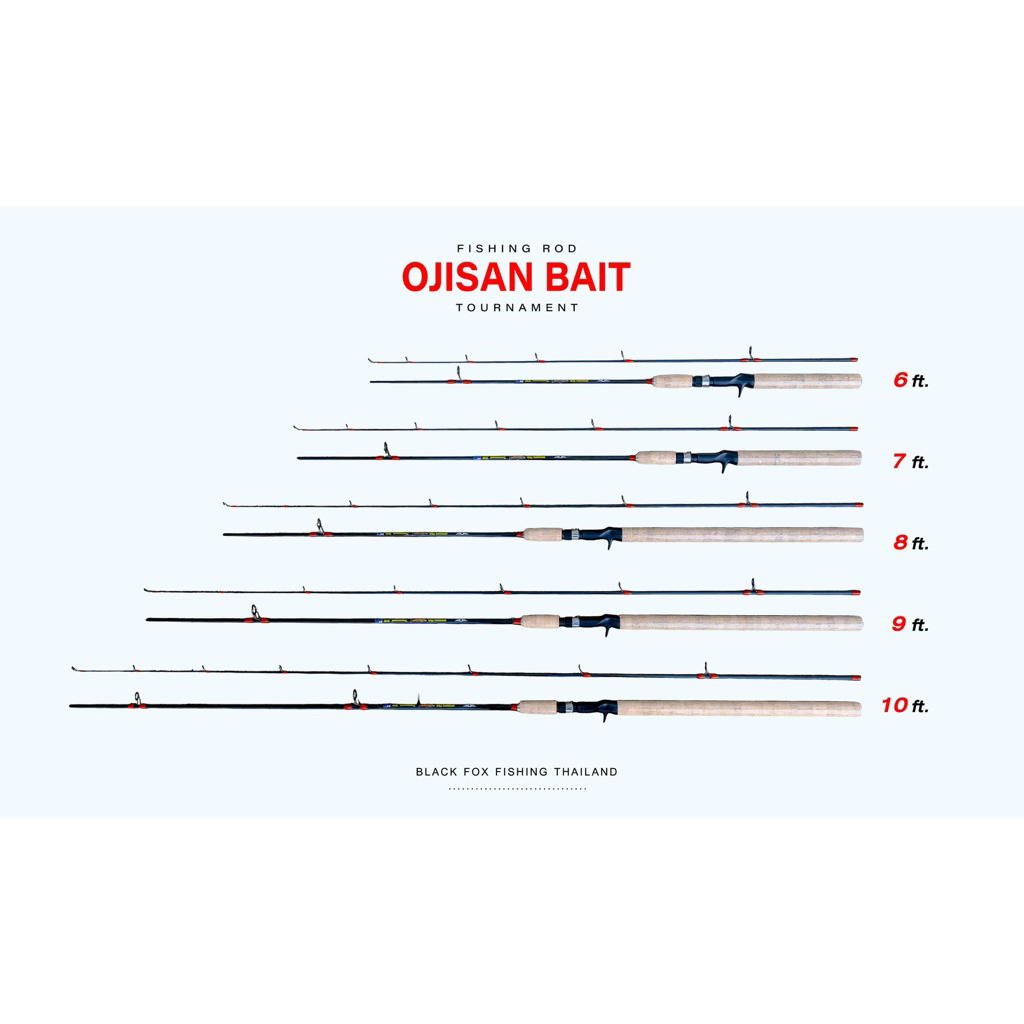 คันโอจีซัง มีทั้งเบทและสปิ้นเวทคัน 10-30  คันกราไฟท์ แท้ 100%
