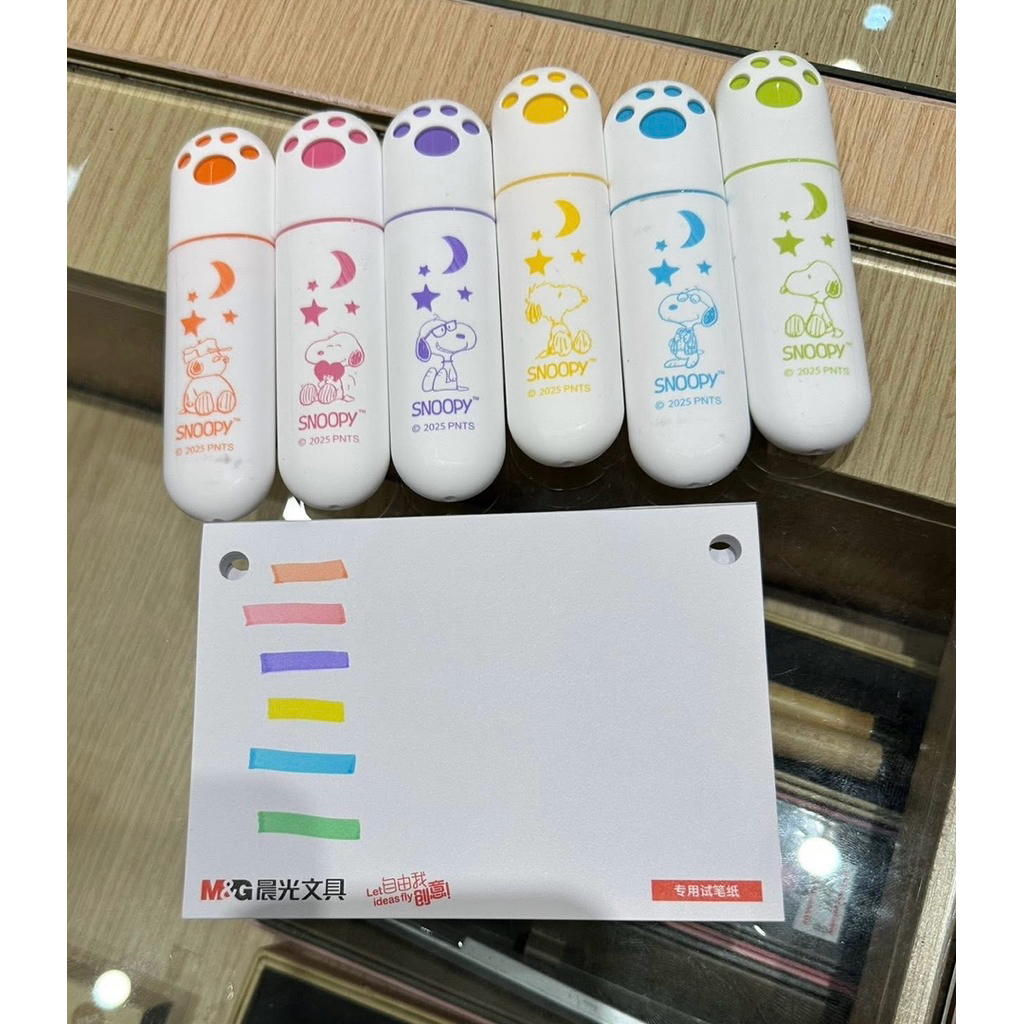Sakiso ไฮไลท์หัวตัด ลาย snoopy เซต 6 สี