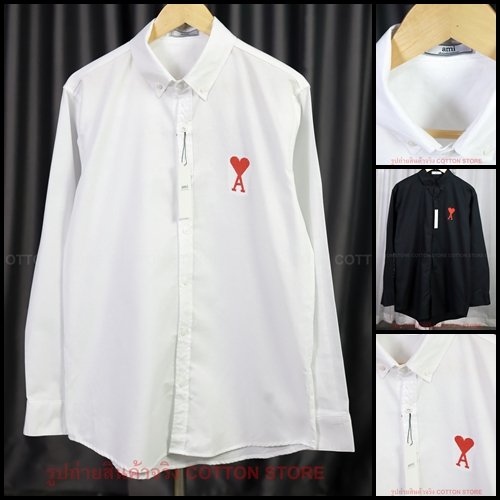 เสื้อเชิ้ต Ami-A งานปัก Shirt ผ้า Cotton Oxford ทรงสวย ใส่ได้ทั้งชายหญิง พร้อมส่งจากไทย