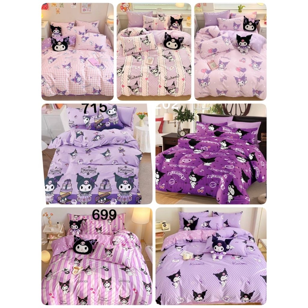 #ส่งด่วน #คุโรมิ #kuromi #ชุดผ้าปูพร้อมผ้านวมรวมหกชิ้น #ผ้าปูพร้อมผ้านวมครบชุดหกชิ้น  #ชุดเครื่องนอน มีขนาด 3.5 /5/6 ฟุต