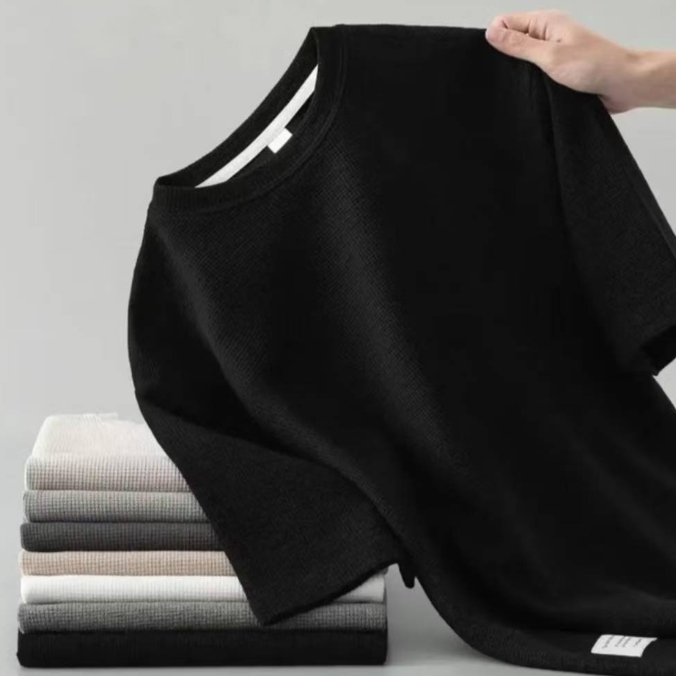 TwoStar เสื้อยืดคอกลม ผ้าวาฟเฟิล มีคุณภาพ M to 3XL