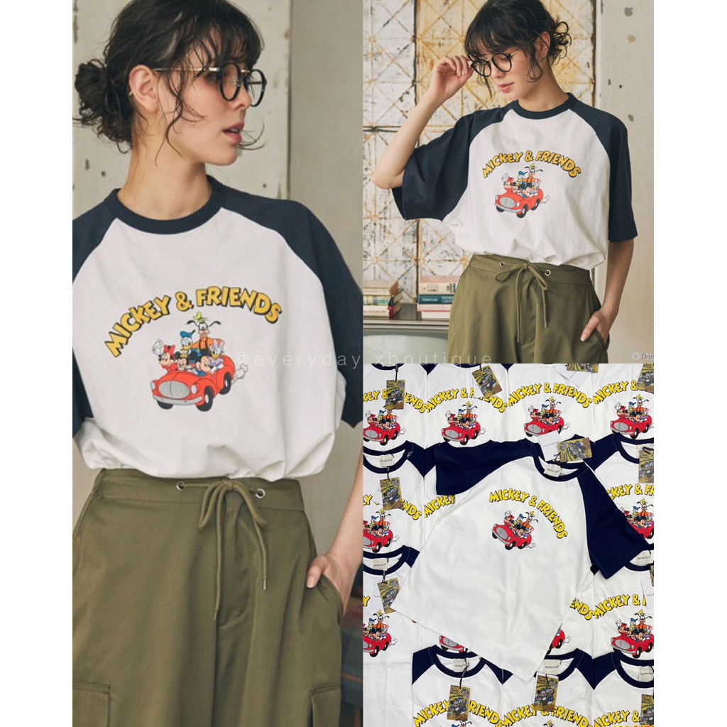 “Disney Mickey & Friends T-shirt“🚗☀️(350฿) เสื้อยืดDisney ลายมิกกี้มินนี่ คอลใหม่ลายน่ารักสุดๆ แขนเสื้อตัดสีทูโทน valen