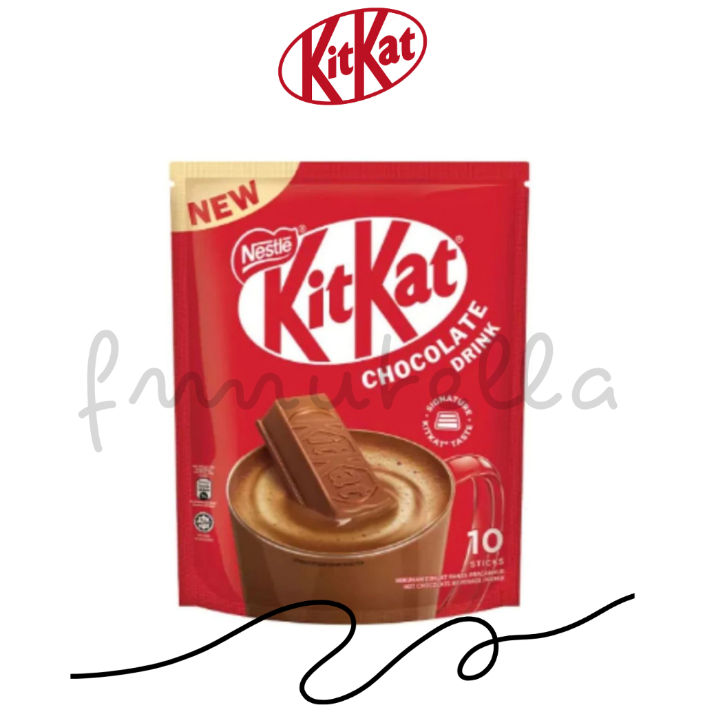 KitKat Choco Drink ผงเครื่องดื่มช็อกโกแลตคิทแคท 1 ถุงมี 10 ซอง น้ำหนัก 330 กรัม มีฮาลาล EXP.31/08/26