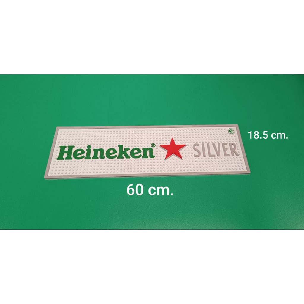 แผ่นยาง Heineken bar mat งานแท้ ของใหม่ ขนาด 18.5*60*1 cm