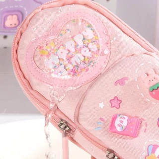 [สินค้าพร้อมส่งในไทย]กระเป๋าดินสอ เหมาะสำหรับเด็กผู้หญิง กล่องใส่ดินสอนักเรียน ทรงกระเป๋าเป้ จุเยอะ