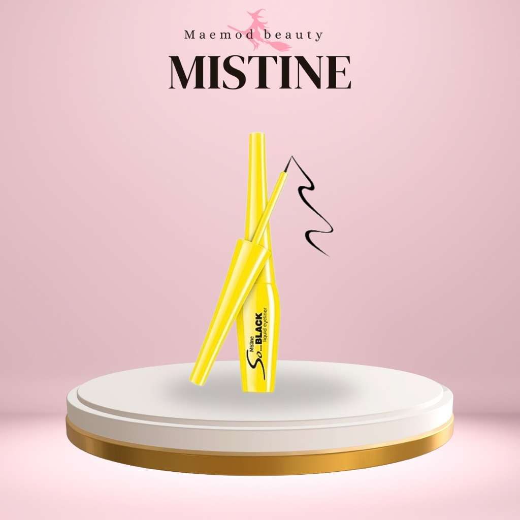 MISTINE SO BLACK MATTE LIQUID EYELINER อายไลเนอร์ 4.5 G อายไลเนอร์ลิควิด เนื้อแมท เส้นบาง กันน้ำ กันเหงื่อ