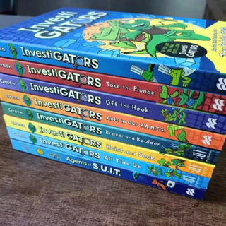 ปกแข็ง InvestiGators 1-9 Full Color English Comic Book Hardcover Investi Gators By John Patrick Green