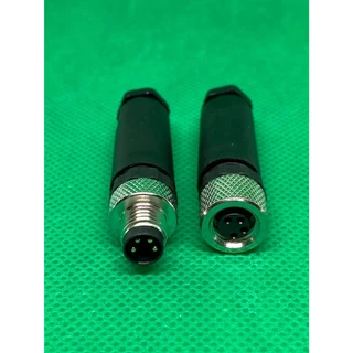 Easyturn 1Pc M8 Sensor Connector 3/4 Pin Male/Female Straight Angle Plug