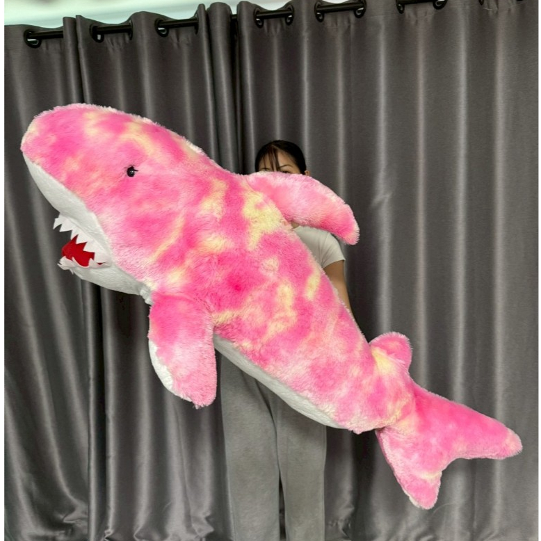 ตุ๊กตาปลาฉลาม ขนนุ่ม ตัวใหญ่ประมาณ 120 ซม มี 4 สีให้เลือก รับประกันความนุ่ม