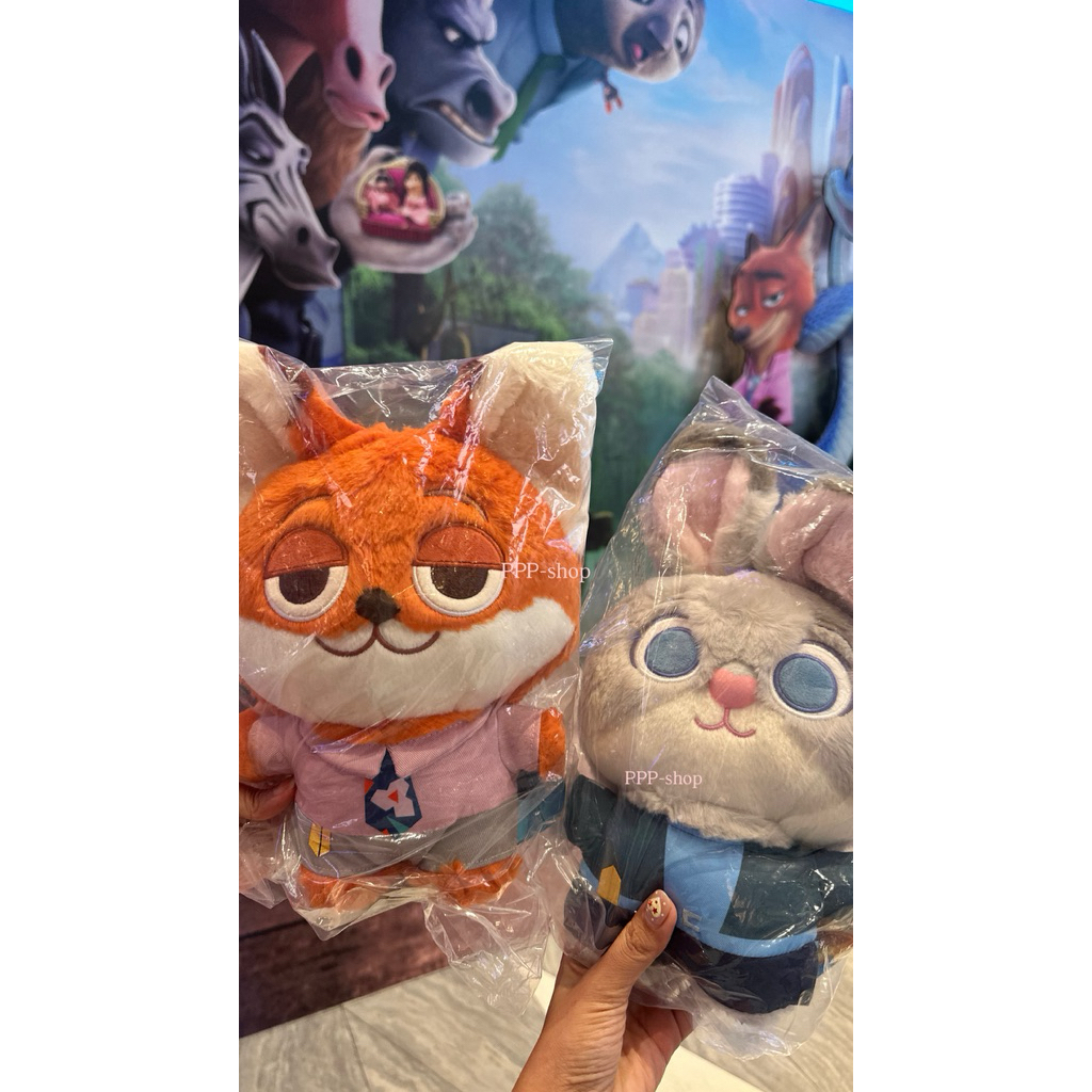 [พร้อมส่ง] ตุ๊กตา Nick Judy Zootopia ขนาด 20 นิ้ว + Collectable ticket ลิขสิทธิ์แท้จาก SF Cinema